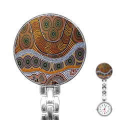 Aboriginal Traditional Pattern Stainless Steel Nurses Watch by Sapixe