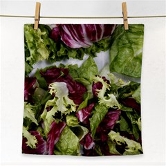 Salad Lettuce Vegetable Face Towel by Sapixe