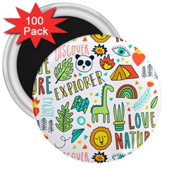 Traveller Explorer 3  Magnets (100 Pack) by designsbymallika