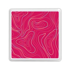 Pink Golden Lines Memory Card Reader (square) by designsbymallika