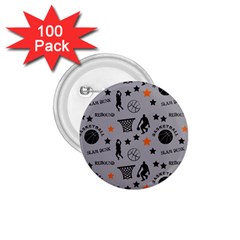 Slam Dunk Basketball Gray 1 75  Buttons (100 Pack)  by mccallacoulturesports