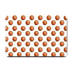 Orange Basketballs Small Doormat  by mccallacoulturesports