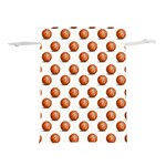 Orange Basketballs Lightweight Drawstring Pouch (L) Back