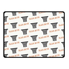 Slam Dunk Baskelball Baskets Double Sided Fleece Blanket (small)  by mccallacoulturesports