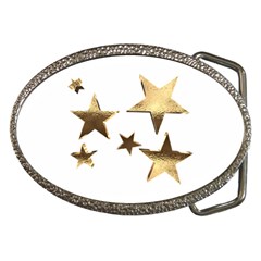 Stars Faux Gold Elegant Starry Festive Christmas Pattern Belt Buckles by yoursparklingshop