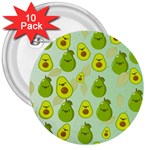 avocado love 3  Buttons (10 pack)  Front