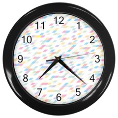 Texture Background Pastel Box Wall Clock (black) by HermanTelo