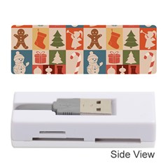 Cute Christmas Seamless Pattern Vector Memory Card Reader (stick) by Vaneshart