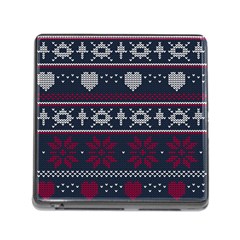 Beautiful Knitted Christmas Pattern Memory Card Reader (square 5 Slot) by Vaneshart