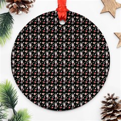 Chrix Pat Black Ornament (round) by snowwhitegirl