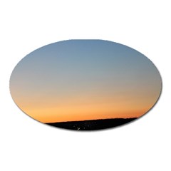 Photo Coucher Du Soleil Bleu/orange Oval Magnet by kcreatif