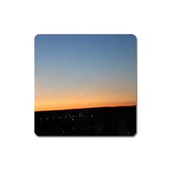 Photo Coucher Du Soleil Bleu/orange Square Magnet by kcreatif