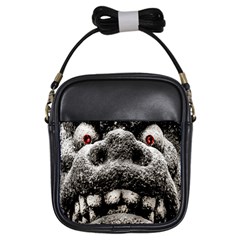 Monster Sculpture Extreme Close Up Illustration 2 Girls Sling Bag by dflcprintsclothing