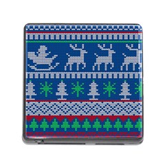 Knitted Christmas Pattern Memory Card Reader (square 5 Slot) by Vaneshart