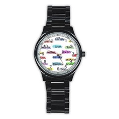 Strategy Communication Stainless Steel Round Watch