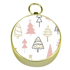 Christmas Pattern Gold Compasses by Vaneshart