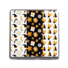 Black Golden Christmas Pattern Collection Memory Card Reader (square 5 Slot) by Vaneshart