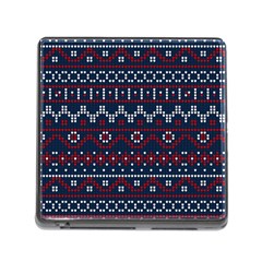 Christmas Concept With Knitted Pattern Memory Card Reader (square 5 Slot) by Vaneshart