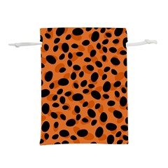 Orange Cheetah Animal Print Lightweight Drawstring Pouch (s) by mccallacoulture