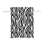 Thin Zebra Animal Print Lightweight Drawstring Pouch (S) Front