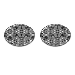 Black And White Pattern Cufflinks (oval) by HermanTelo