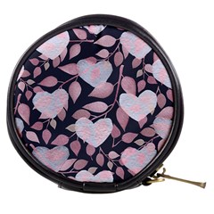 Navy Floral Hearts Mini Makeup Bag by mccallacoulture