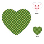 DF Green Domino Playing Cards Single Design (Heart) Front