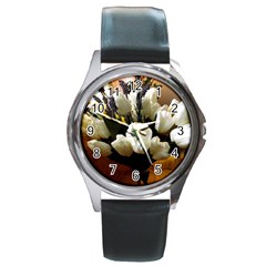 Tulips 1 3 Round Metal Watch by bestdesignintheworld