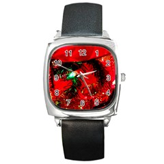 Christmas Tree  1 5 Square Metal Watch by bestdesignintheworld