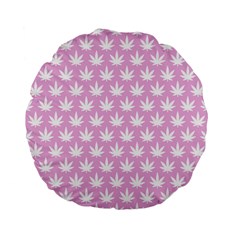 Kawaii Cannabis  Standard 15  Premium Flano Round Cushions by thethiiird