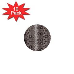 Python Snakeskin Print 1  Mini Buttons (10 Pack)  by LoolyElzayat