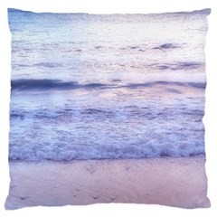 Pink Ocean Dreams Large Flano Cushion Case (one Side) by TheLazyPineapple