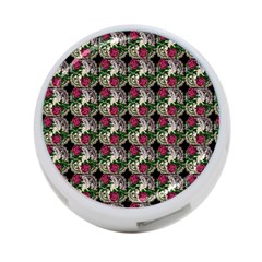 Doily Rose Pattern Black 4-port Usb Hub (one Side) by snowwhitegirl