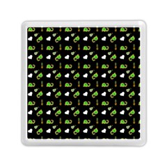 Green Elephant Pattern Memory Card Reader (square) by snowwhitegirl