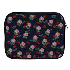 Dark Floral Butterfly Blue Apple Ipad 2/3/4 Zipper Cases by snowwhitegirl