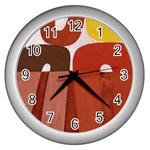 Sophie Taeuber Arp, Composition à Motifs D arceaux Ou Composition Horizontale Verticale Wall Clock (Silver) Front