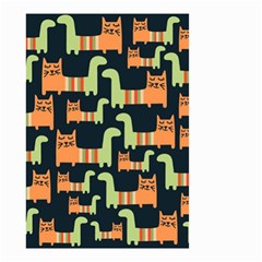 Seamless Pattern With Cats Small Garden Flag (two Sides) by Vaneshart