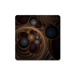 Fractal Fantasy Design Construction Square Magnet by Wegoenart