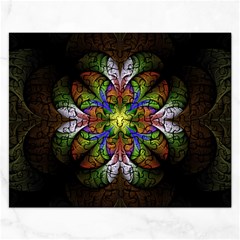 Fractal Flower Fantasy Pattern Rectangular Jigsaw Puzzl by Wegoenart