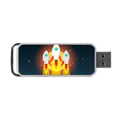 Rocket Take Off Missiles Cosmos Portable Usb Flash (one Side) by Wegoenart