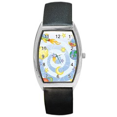 Science Fiction Outer Space Barrel Style Metal Watch by Wegoenart