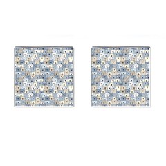 Cute Dog Seamless Pattern Background Cufflinks (square) by Nexatart