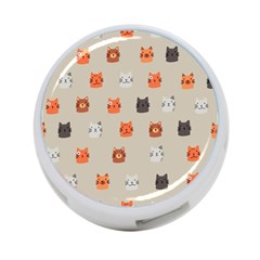 Cat Faces Pattern 4-port Usb Hub (one Side) by Nexatart