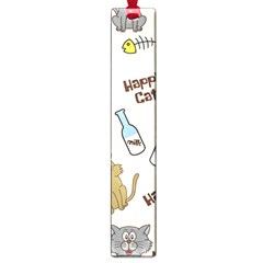 Happy Cats Pattern Background Large Book Marks by Vaneshart