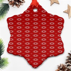 Red Kalider Snowflake Ornament (two Sides) by Sparkle