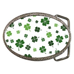 St Patricks Day Pattern Belt Buckles by Valentinaart