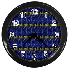 Blue Illusion Wall Clock (black) by Sparkle