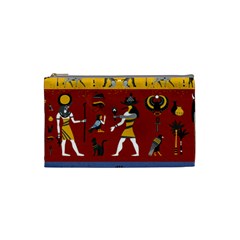 Ancient Egyptian Religion Seamless Pattern Cosmetic Bag (small) by Wegoenart