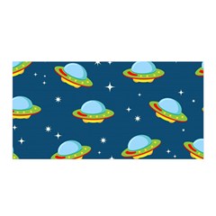 Seamless Pattern Ufo With Star Space Galaxy Background Satin Wrap by Vaneshart