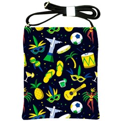 Seamless Brazilian Carnival Pattern With Musical Instruments Shoulder Sling Bag by Vaneshart